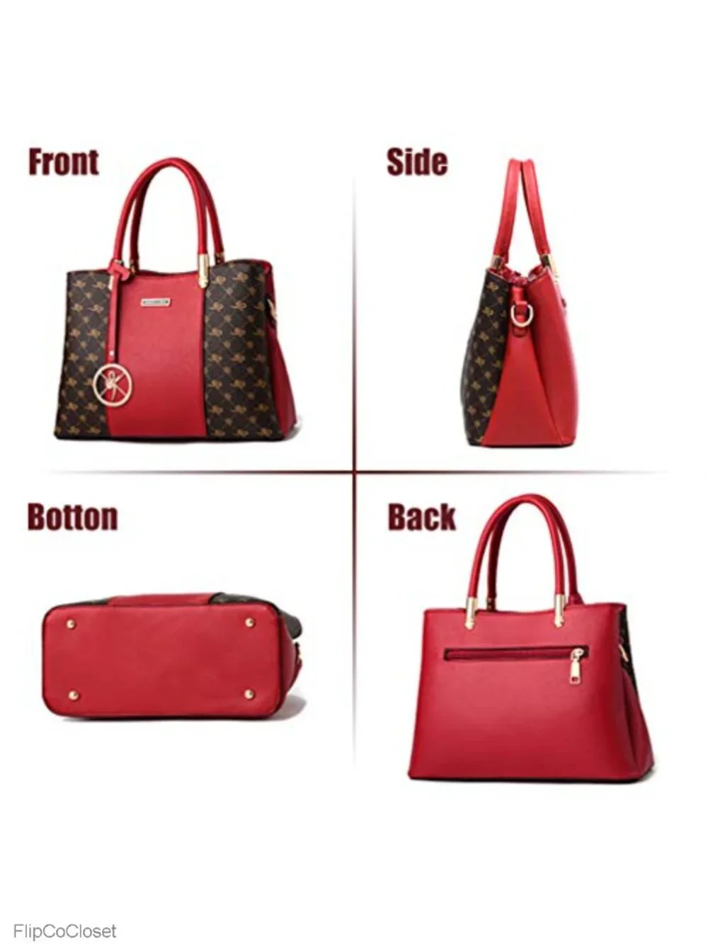 KURGOOL Women's PU Leather Satchel Handbag Crossbody Tote Shoulder Bag